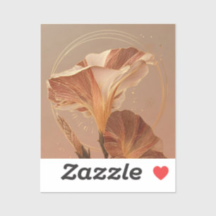 Verbrannte Orange Calla-Lilie Botanisch Aufkleber