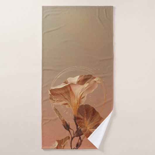 Verbrannte Orange Calla-Lilie Botanisch Badehandtuch (Badehandtuch)