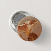 Verbrannte Orange Calla-Lilie Botanisch Button (Vorne & Hinten)
