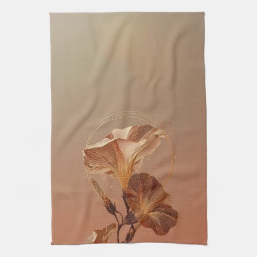 Verbrannte Orange Calla-Lilie Botanisch Geschirrtuch (Vertikal)