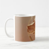 Verbrannte Orange Calla-Lilie Botanisch Kaffeetasse (Links)