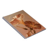 Verbrannte Orange Calla-Lilie Botanisch Notizblock (Rechte Seite)