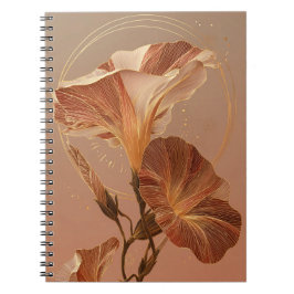 Verbrannte Orange Calla-Lilie Botanisch Notizblock