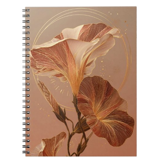 Verbrannte Orange Calla-Lilie Botanisch Notizblock (Vorderseite)