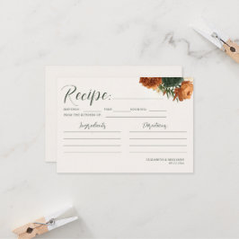 Verbrannte Orange Grüne Boho Pampas Herbst Rezeptk