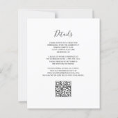 Verbrannte Orange Herbst Floral QR Code Hochzeits  (Rückseite)