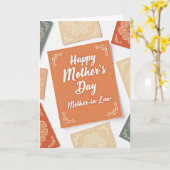 Verbrannte Orange Mutter Karte (Gelbe Blume)