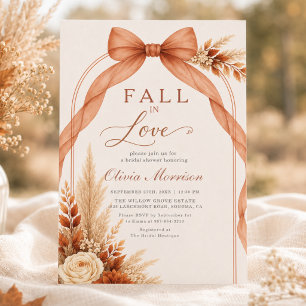 Verbrannte Orange-Rost-Bogen-Fall-in-Liebe-Jungges Einladung