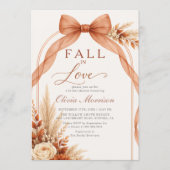 Verbrannte Orange-Rost-Bogen-Fall-in-Liebe-Jungges Einladung (Vorderseite)