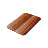 Verbrannte Orange Streifen Badematte (Schrägansicht)