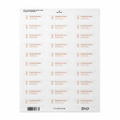 Verbrannte Orange-Typografie-Hochzeits-Rücksendead (Vorne)