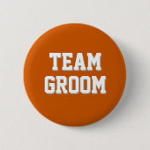 Verbrannte Orangefarbene Athletik-Buchstaben Team Button (Vorderseite)