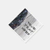 Verbrannte Papier-Serviette aus Baumrinde Serviette (Ecke)