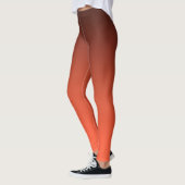 Verbrannter Oranger Gradient Warmer Ombre Leggings (Links)