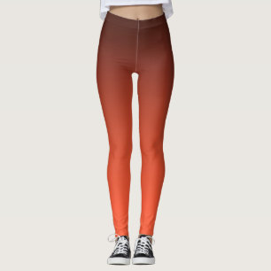 Verbrannter Oranger Gradient Warmer Ombre Leggings