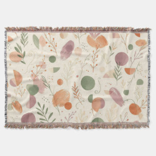 Verbrannter Terrakotta-Staub-Sage-Boho-Wüstenfarn- Decke