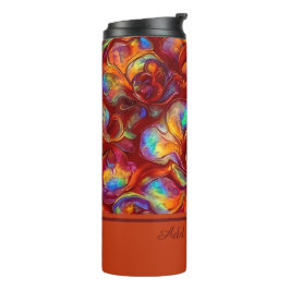 Verbranntes Orange | Chic Faux Opal Thermosbecher