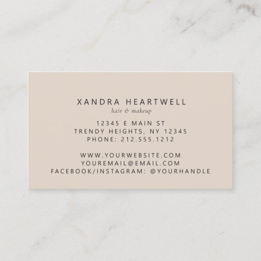 Verbranntes Orange-Gold-Achat-Elfenbein-Luxus-Styl Visitenkarte (Rückseite)