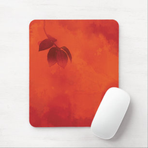 Verbranntes Orange Persimoneblatt Abstrakt Herbst Mousepad