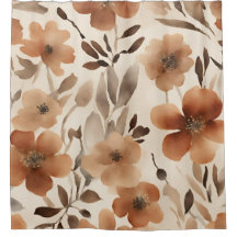 Verbranntes Orange-Rost-Braun-Beige-Aquarell-Blume