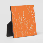 Verbranntes Orange-Wildblumen-Minimal-Muster Fotoplatte (Vorderseite)