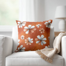 Verbranntes Orangen-Blumenmuster