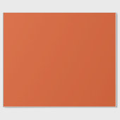 Verbranntes Rötlich Orange Farbiger Pop Geschenkpapier (Flach)