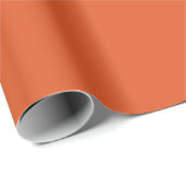 Verbranntes Rötlich Orange Farbiger Pop Geschenkpapier (Rolleneckpunkt)