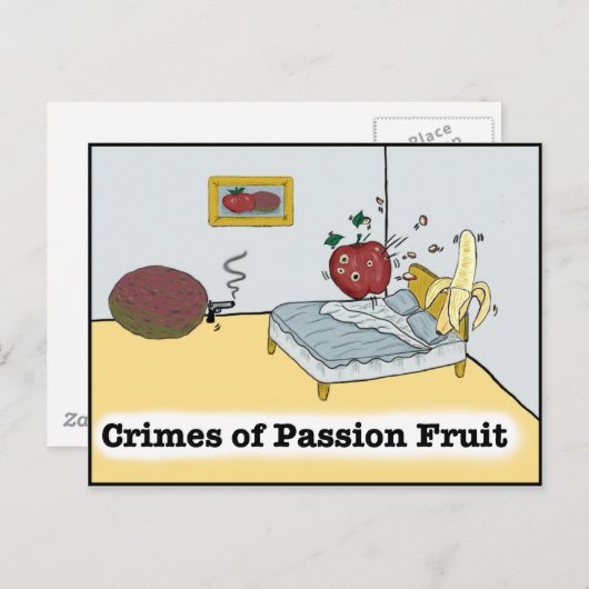 Verbrechen an Leidenschaft Fruit Zazzle Postkarte (Vorne/Hinten)
