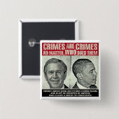 Verbrechen sind Verbrechen - egal wer sie tut Button (Vorne & Hinten)