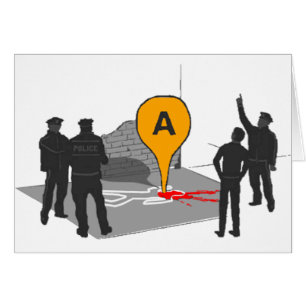 Verbrechen-Szenen-Karte mit Polizei-und