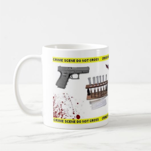 Verbrechen-Szenen-Tasse Kaffeetasse (Links)