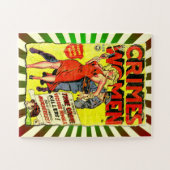 Verbrechen von Frauen #2 Goldenes Comic Buchdecke Puzzle (Horizontal)