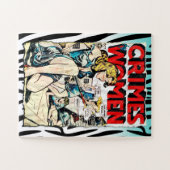 Verbrechen von Frauen #3 Goldenes Comic Buchdecke Puzzle (Horizontal)