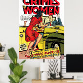 Verbrechen von Frauen_Bonnie Parker Vintage Comice Poster (Heimbüro)
