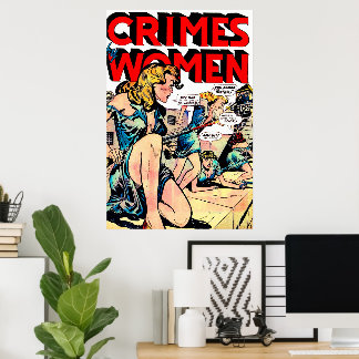 Verbrechen von Frauen Gefängnisausbruch Vintage Co Poster