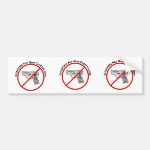 Verbrecher für Gewehr-Kontrollen-Logo Autoaufkleber