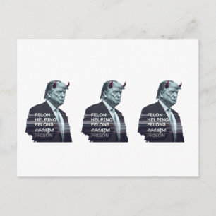 Verbrecher hilft Verbrechern, vor dem bösen Trump Postkarte