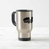 Verbrecher-Leben-Knöchel-Tätowierung (beunruhigt) Reisebecher (Vorderseite Links)