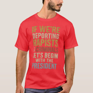 Verbrecher und Vergewaltiger abschieben, angefange T-Shirt