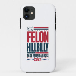 Verbrecherischer Hinterwäldler 2024 Trump Vance 20 Case-Mate iPhone Hülle