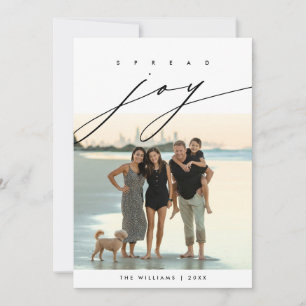 Verbreite Freude, Weihnachtsfamilienfoto Überblend Feiertagskarte