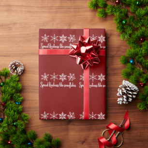 Verbreite Freundlichkeit wie Schneeflocken Weihnac Geschenkpapier