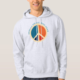 Verbreite Frieden, nicht Angst Vintage-Friedenssym Hoodie