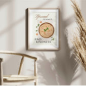 Verbreite Hummus und Güte Küchen Dekor Poster