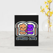 Verbreite Liebe Erdnussbutter Und Gelee Valentinst Karte (Gelbe Blume)