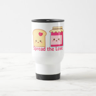 Verbreite Liebe mit Cute Toast und Jam Reisebecher