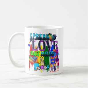 Verbreite Liebe, nicht Hass   LGBTQI+ Pride Kaffeetasse