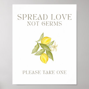 Verbreite Liebe, nicht Keime Handdesinfektionsmitt Poster