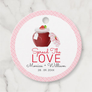 Verbreiten der Liebe Strawberry Jam Hochzeit Geschenkanhänger